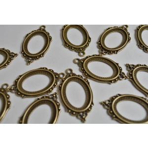 レジン枠 楕円 デザイン 金古美 空枠 フレー...の詳細画像1