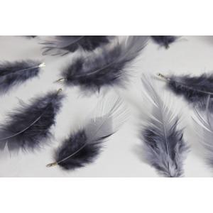 羽 フェザー グレー 銀 チャーム カン付 7...の詳細画像2