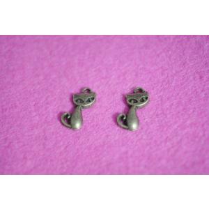 チャーム ネコ 猫 金古美 おとぎ話 1個 17mm ビーズクラブ