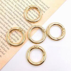 アクセサリーパーツ カラビナ 丸 ゴールド 5個 25mm ...