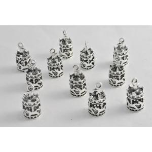 1個 チャーム 王冠 メリーゴーランド クラウン 銀 22mm ビーズクラブ