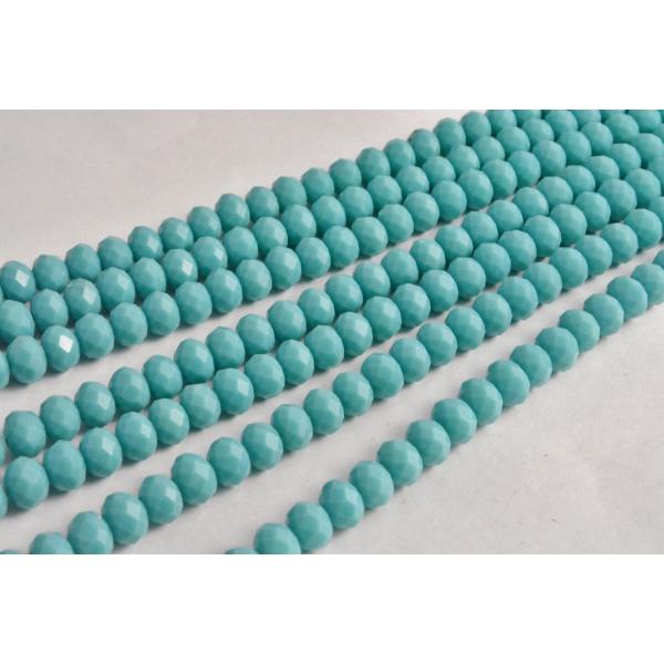 ビーズクラブ ガラスビーズ ボタンカット No.57 8mm スカイブルー 連売り ビーズパーツ ネ...
