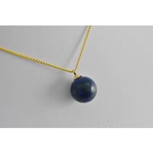 天然石 ペンダントトップ 1個 ラピスラズリ ラウンド 金 12mm  パワーストーン ピアス イヤリング ビーズクラブ