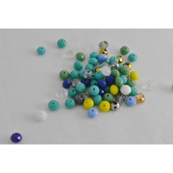 ビーズクラブ ガラスビーズ ボタンカット アソート ミックス 8mm 70個 ビーズパーツ ネックレ...