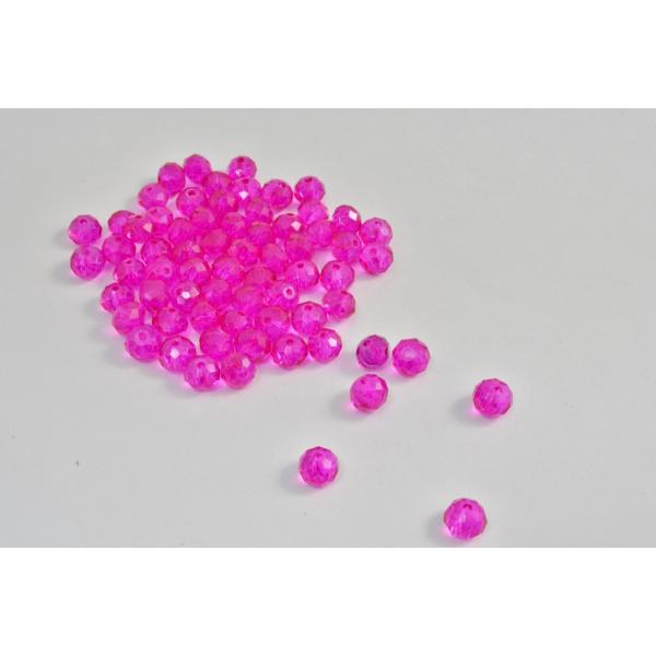 ビーズクラブ ガラスビーズ ボタンカット No.36 8mm クリアマゼンタ 連売り ビーズパーツ ...