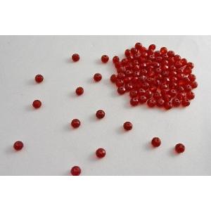 ビーズクラブ ガラスビーズ ボタンカット No.17 6mm チェリーレッド 連売り ビーズパーツ ...