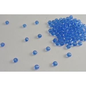 ビーズクラブ ガラスビーズ ボタンカット No.23 6mm ブルー 連売り ビーズパーツ ネックレ...