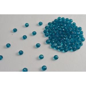 ビーズクラブ ガラスビーズ ボタンカット No.32 6mm 青緑 連売り ビーズパーツ ネックレス...