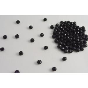 ビーズクラブ ガラスビーズ ボタンカット No.34 6mm ブラック 連売り ビーズパーツ ネック...