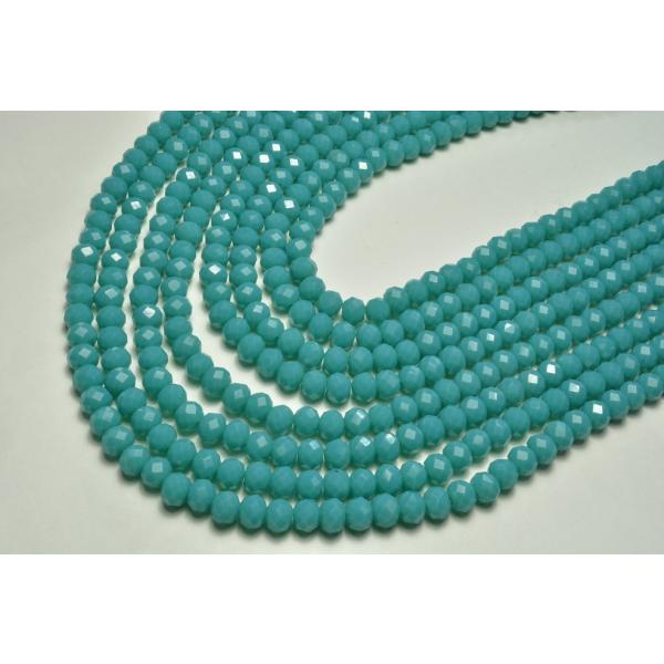 ビーズクラブ ガラスビーズ ボタンカット No.57 6mm スカイブルー 連売り ビーズパーツ ネ...