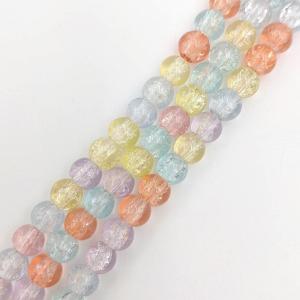 天然石 1連 クラック水晶 ミックス ラウンド 6mm ブレスレット パワーストーン ビーズクラブ