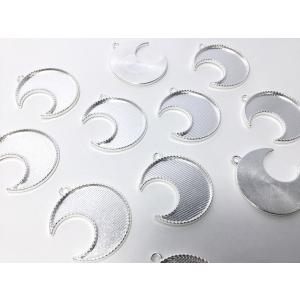 1個 ビーズクラブ レジン ミール皿 三日月 Crescent Moon 古代銀 フレーム 37mm 台座 フレーム メタルパーツの商品画像