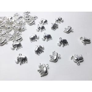 1個 ビーズクラブ チャーム 象 ゾウ シルバー 15mm パーツ ハンドメイド 材料 手芸 ペンダント キーホルダー