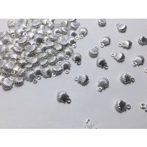 1個 ビーズクラブ チャーム ハワイアン プチ シェル シルバー 20mm パーツ ハンドメイド 材料 ペンダント キーホルダー