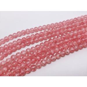 ビーズクラブ クラック水晶 青藤 ラウンド 6mm 天然石 連売り