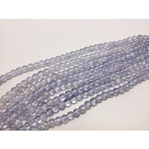 ビーズクラブ クラック水晶 青藤 ラウンド 6mm 天然石 連売り パワーストーン ブレスレット