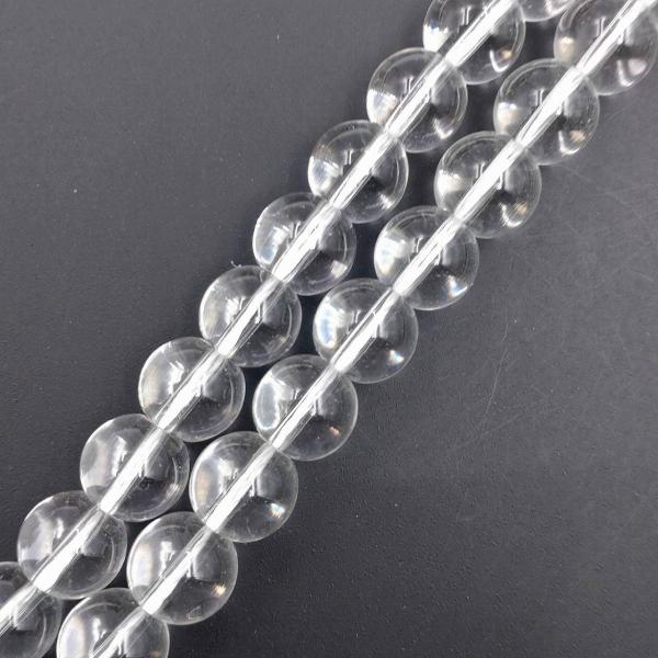 水晶 クリスタル ラウンド 約12mm 1連 約38cm 30玉 連売り クォーツ 透明 パワースト...