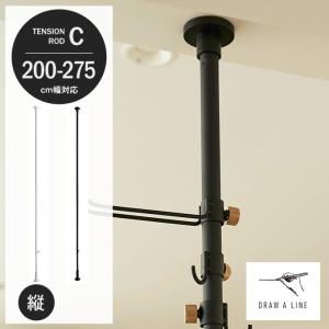 DRAW A LINE 縦専用 テンションロッド＋パーツ4点セット DRAW A LINE ドローアライン テンションロッドA 突っ張り棒 横 縦 75