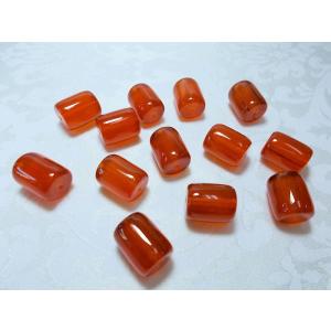 アンバーカラービーズ　円柱１２Ｘ１５ＭＭ（13ヶ）￥２００（税抜）｜beadsshopj4
