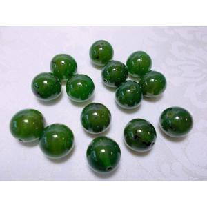 アンバーカラービーズ　丸１4ＭＭ（14ヶ）￥220（税抜）｜beadsshopj4