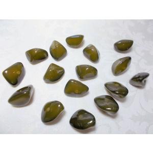 アンバーカラービーズ　サザレ15X19MM（16ヶ）￥280（税抜）