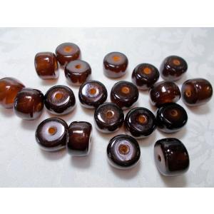 アンバーカラービーズ　タイヤ１６Ｘ１０MM（20ケ）￥280（税抜）｜beadsshopj4