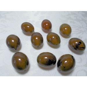 アンバーカラービーズ　ナツメ16X20ＭＭ（10ケ）￥260（税抜）｜beadsshopj4