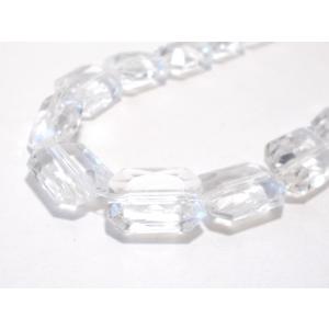 アクリル クリスタル レクタングル カットビーズ 13×18mm 38cm ( 22ヶ ) ビーズ ビーズパーツ ビーズアンドパーツ アクセサリーパーツ アクリルビーズ｜beadsshopj4