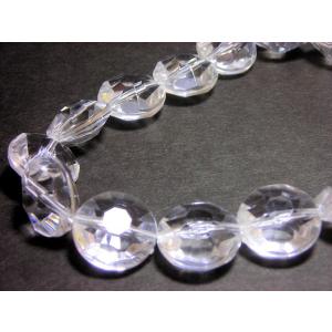アクリルクリスタルパーツ９　コインカット　16mm　15ヶ｜beadsshopj4