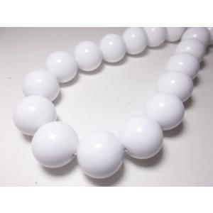 アクリル 白 丸玉 １8ｍｍ １０ヶ 通し穴 ビーズ アンド パーツ プラ ラウンド アクセサリー ハンドメード ホワイト｜beadsshopj4