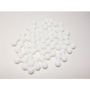 アクリル 白 ダンベル ロンデル ８Ｘ１７ＭＭ (48ヶ) ビーズ アンド パーツ アクセサリー ハンドメイド ビーズショップ Ｊ４ スズマル｜beadsshopj4