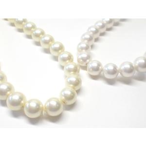 オーロラガラスパールミガキ　8mm　20cm｜beadsshopj4