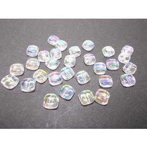 クリスタルオーロラ　７ＭＭスクエア（30ケ）｜beadsshopj4