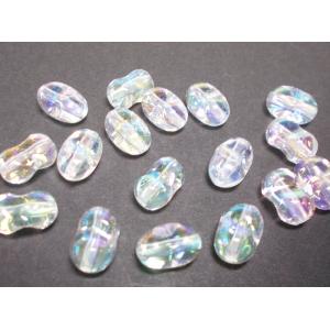 クリスタルオーロラ　８Ｘ１２MMビーンズ（１７ケ）｜beadsshopj4