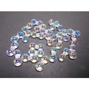 クリスタル オーロラ ６Ｘ１３ＭＭ ダンベル ロンデル (２５ケ) ビーズ アンド パーツ アクセサリー スズマル ハンドメイド Ｊ４ ファルファーレ プラ  日本製｜beadsshopj4