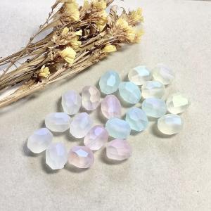 オーロラビーズ（フロスト）ストーンカット１３Ｘ１７ＭＭ（13ケ）｜beadsshopj4