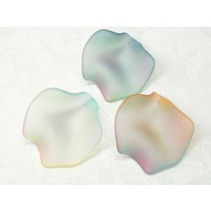 アンジュール カラー フラワー 花 ビラ Ｌ ２４Ｘ２７ＭＭ ８ヶ ビーズ アンド パーツ アクリル アクセサリー｜beadsshopj4