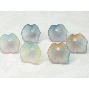 アンジュール カラー フラワー ラッパ型 Ｓ １０Ｘ１２ＭＭ ６ヶ ビーズ アンド パーツ アクリル アクセサリー｜beadsshopj4
