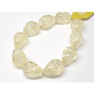 ポリビーズ１４Ｘ１８ＭＭナゲット（Ｌ）コハク調（レモネード）１０ケ｜beadsshopj4