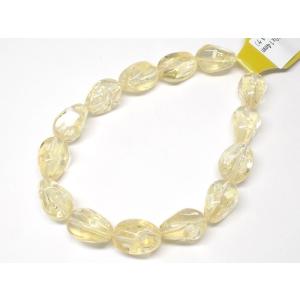 ポリビーズ１０Ｘ１４ＭＭナゲット（Ｓ）コハク調（レモネード）１4ケ｜beadsshopj4