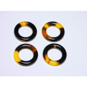 シートパーツ　ベッコウ13　リング14.5mm(4ヶ)｜beadsshopj4