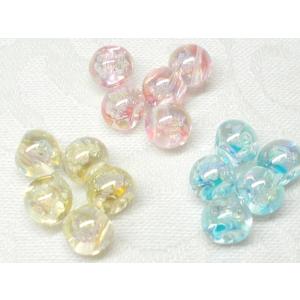 ６ＭＭ バブル スズマル オーロラ カラー (２０ヶ) ビーズ アンド パーツ アクセサリー 鈴 丸...