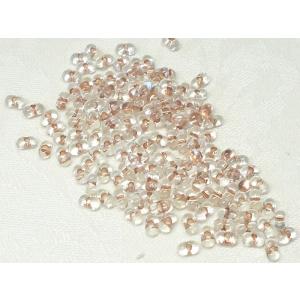 チェコ ファルファーレ (小) ２Ｘ４mm コパー ライン 10g ビーズ アンド パーツ ガラス ...