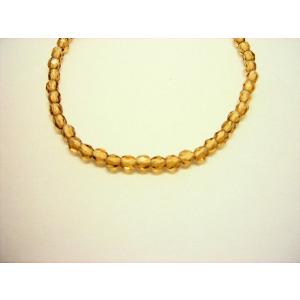 チェコファイアーポリッシュ　スモークトパーズ３ｍｍ(50ヶ)｜beadsshopj4