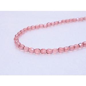 チェコファイアーポリッシュ　チェリー乳白消し3ｍｍ(50ヶ)｜beadsshopj4
