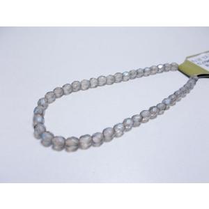 チェコファイアーポリッシュ　4mm　ブラックダイヤ消し乳白　(40ヶ)｜beadsshopj4