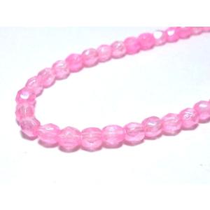 チェコファイアーポリッシュ　4mm　ピンクラスター　(40ヶ)｜beadsshopj4