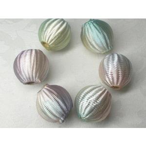 クロス 巻き ビーズ ２０ＭＭ ２ヶ アンド パーツ ウッド アクセサリー ハンドメイド 布 Ｊ４ ...