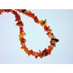 カーネリアン　サザレ　90cm｜beadsshopj4