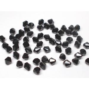 チェコカット５MM　ソロバンカット　ジェット（６０ケ）｜beadsshopj4